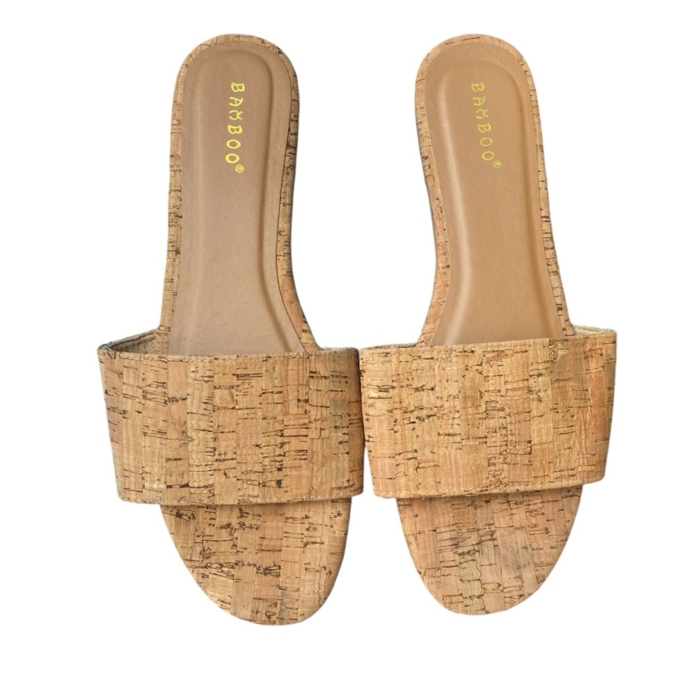 Cork Slip On Sandals - Picture 2 of 3